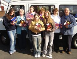 Parishioners from St Paul's, Lisburn, distributing Easter eggs to homes across the parish.